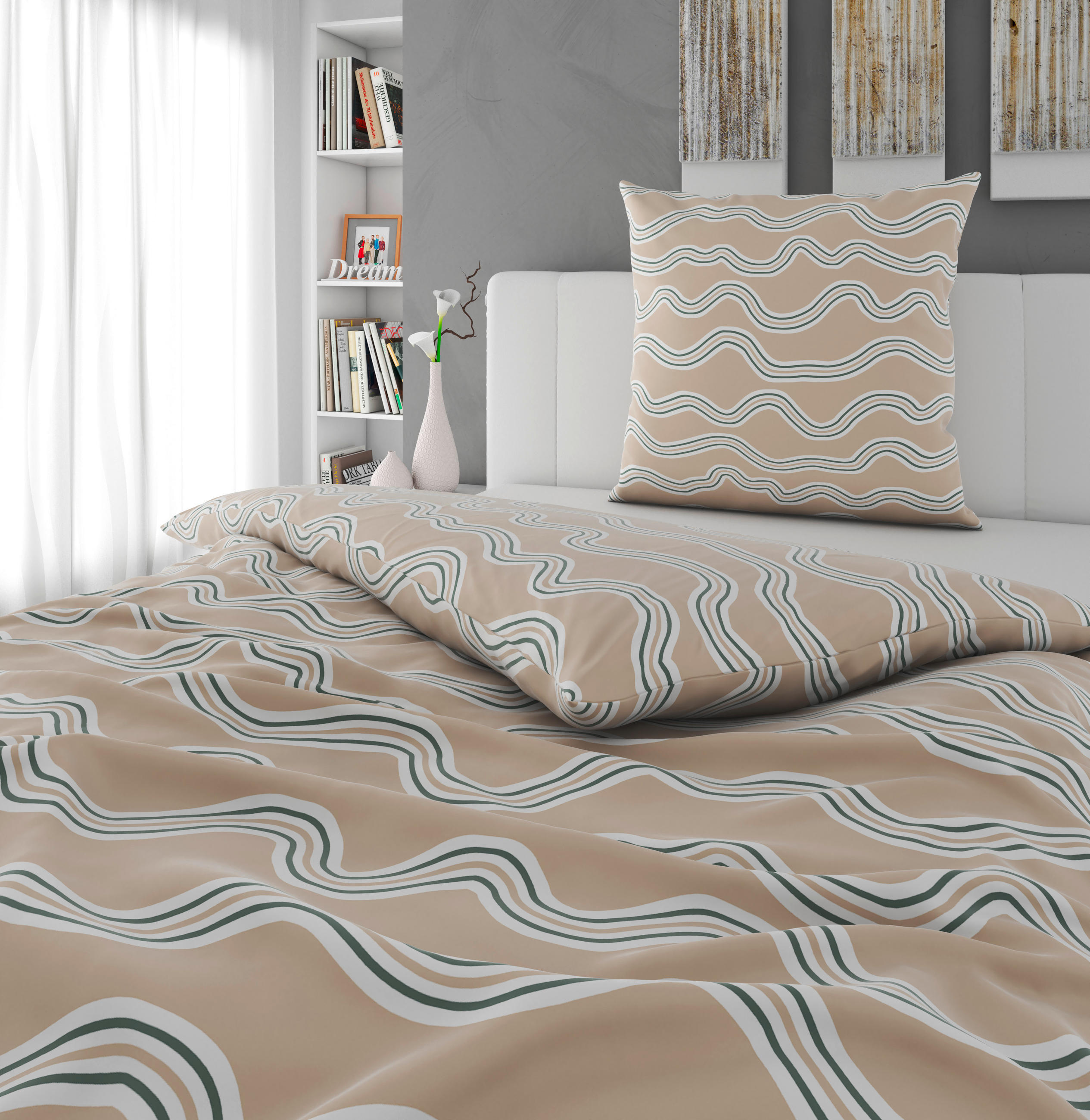 BETTWÄSCHE Satin 135/200 cm  - Naturfarben, Textil (135/200cm) - Novel