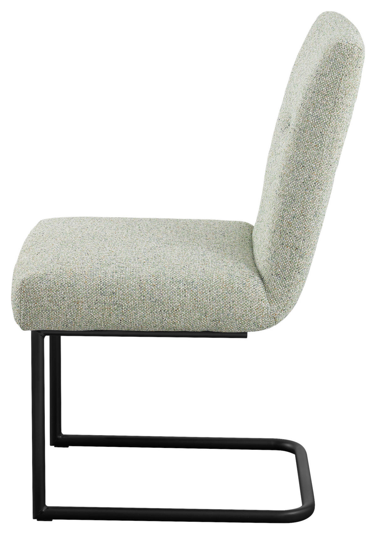 SCHWINGSTUHL  in Eisen Webstoff  - Pastellgrün/Schwarz, Design, Textil/Metall (51,5/92,5/65cm) - SetOne by Musterring