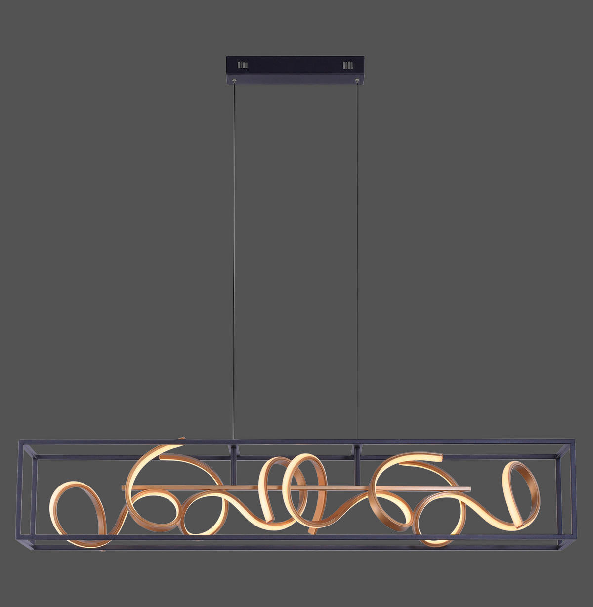 LED-HÄNGELEUCHTE Selina 114,5/25/25 cm   - Schwarz, Design, Kunststoff/Metall (114,5/25/25cm) - Paul Neuhaus