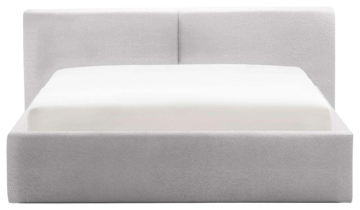 POLSTERBETT 140/200 cm  Hellgrau  - Hellgrau, Basics, Holz/Textil (140/200cm) - Boxxx