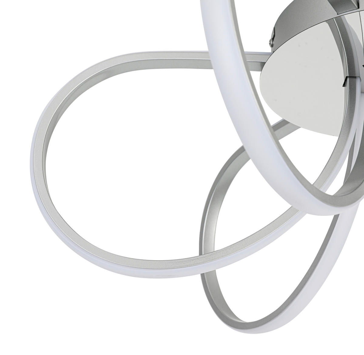 DECKENLEUCHTE  55/22 cm    - Chromfarben/Silberfarben, Trend, Kunststoff/Metall (55/22cm) - Collett's Monde