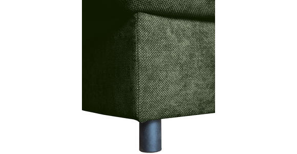 ECKSOFA Dunkelgrün Flachgewebe  - Dunkelgrün/Schwarz, KONVENTIONELL, Textil/Metall (252/162cm) - Carryhome