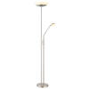 LED-DECKENFLUTER - Opal/Nickelfarben, Konventionell, Glas/Kunststoff (29/180cm) - Globo