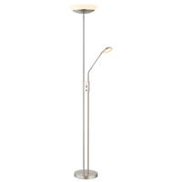LED-DECKENFLUTER - Opal/Nickelfarben, Konventionell, Glas/Kunststoff (29/180cm) - Globo