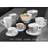 CAPPUCCINOTASSE MIT UNTERTASSE - Weiß/Grau, Basics, Keramik (0.180l) - Ritzenhoff Breker CAPPUCCINOTASSE MIT UNTERTASSE - Weiß/Grau, Basics, Keramik (0.180l) - Ritzenhoff Breker