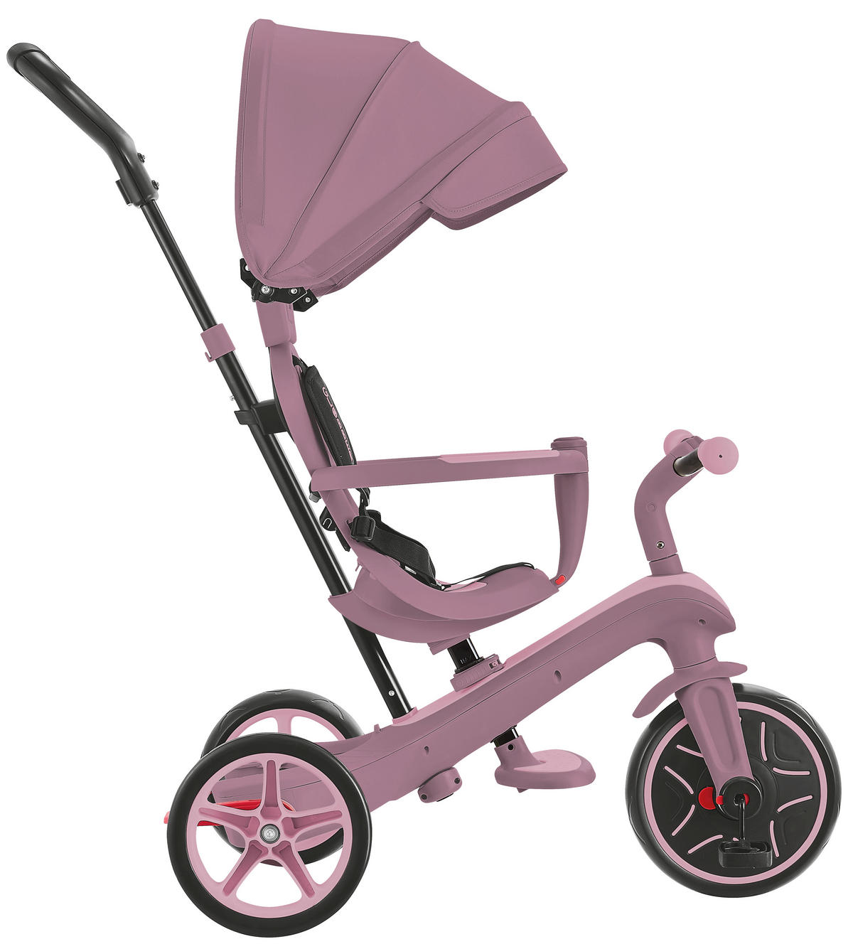 DREIRAD EXPLORER TRIKE 4in1 ECO  - Beere, Basics, Kunststoff (95/47/97,5kg) - GLOBBER