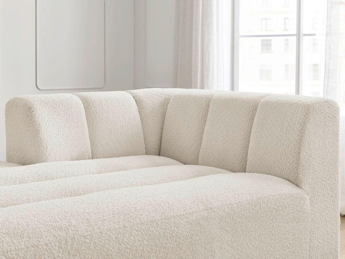 SOFAELEMENT ANNECY Bouclé Beige  - Beige/Schwarz, MODERN, Kunststoff/Textil (120/72/170cm)