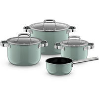KOCHTOPFSET WMF Fusiontec 4-teilig  - Salbeigrün, Basics, Metall (60/30/33cm) - WMF