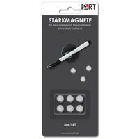 SADA MAGNETŮ, kov, 8/20/1,80 cm  - barvy stříbra, Basics, kov (8/20/1,80cm) - Euroart