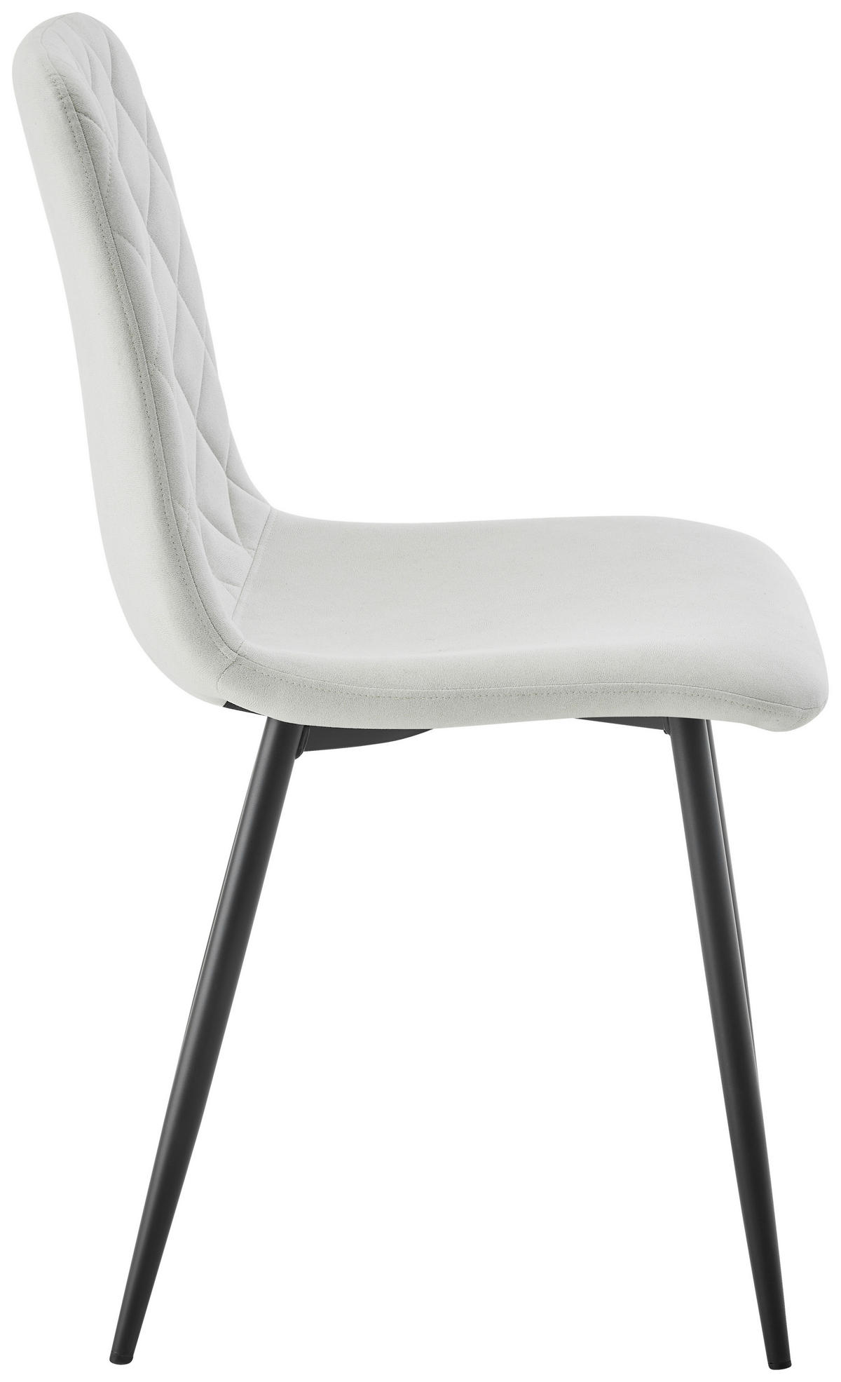 STUHL Leinenoptik Beige  - Beige/Schwarz, Design, Textil/Metall (45/87/55cm) - Ti'me