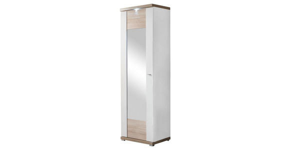 GARDEROBENSCHRANK 65/206,6/41,6 cm  - Chromfarben/Eichefarben, Design, Holzwerkstoff/Metall (65/206,6/41,6cm) - Xora