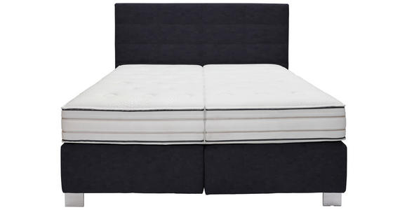 BOXSPRINGBETT 180/200 cm in Graphitfarben - Alufarben/Graphitfarben, KONVENTIONELL, Textil/Metall (180/200cm) - Dieter Knoll