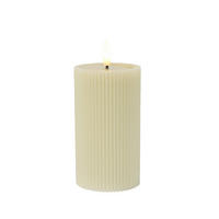 LED GYERTYA 7/15,5 cm  - krém, Basics, műanyag/természetes anyagok (7/15,5cm) - Ambia Home