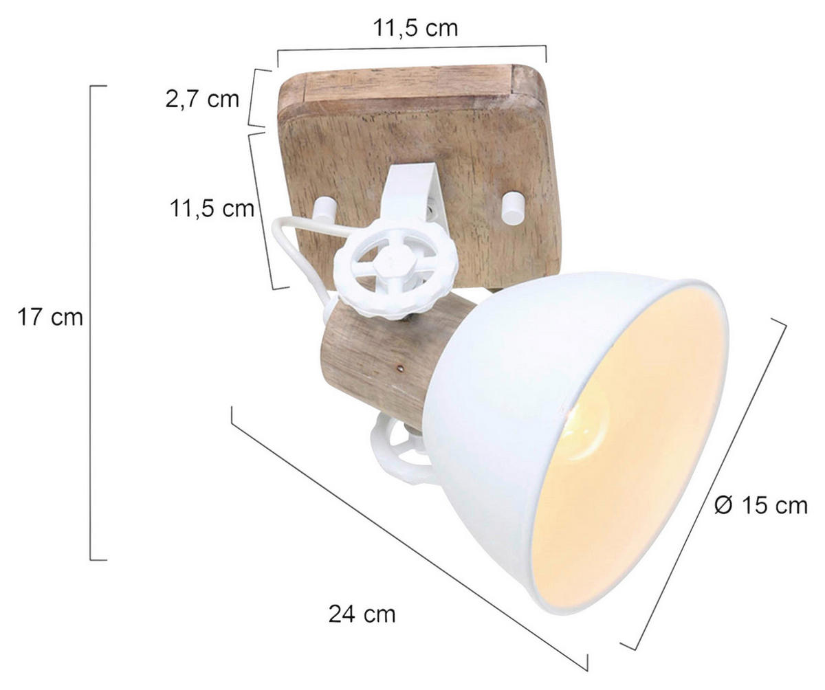 DECKENSPOTS 59/19/23 cm   - Anthrazit/Kupferfarben, Trend, Holz/Metall (59/19/23cm)