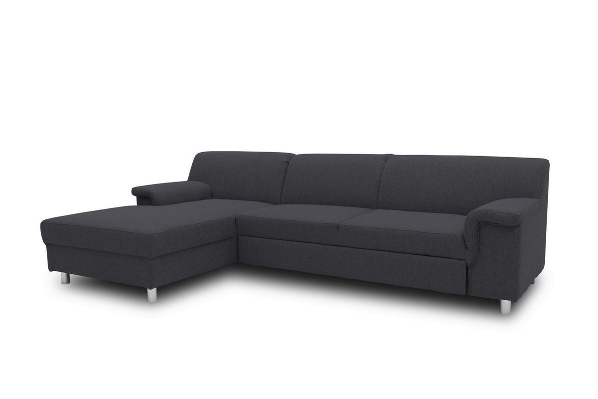 ECKSOFA Schlammfarben Webstoff  - Chromfarben/Schlammfarben, KONVENTIONELL, Textil/Metall (150/251cm) - MID.YOU