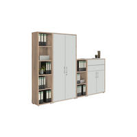 AKTENSCHRANK Weiß, Eichefarben  - Eichefarben/Weiß, MODERN, Holzwerkstoff (257/185,6/33cm) - MID.YOU