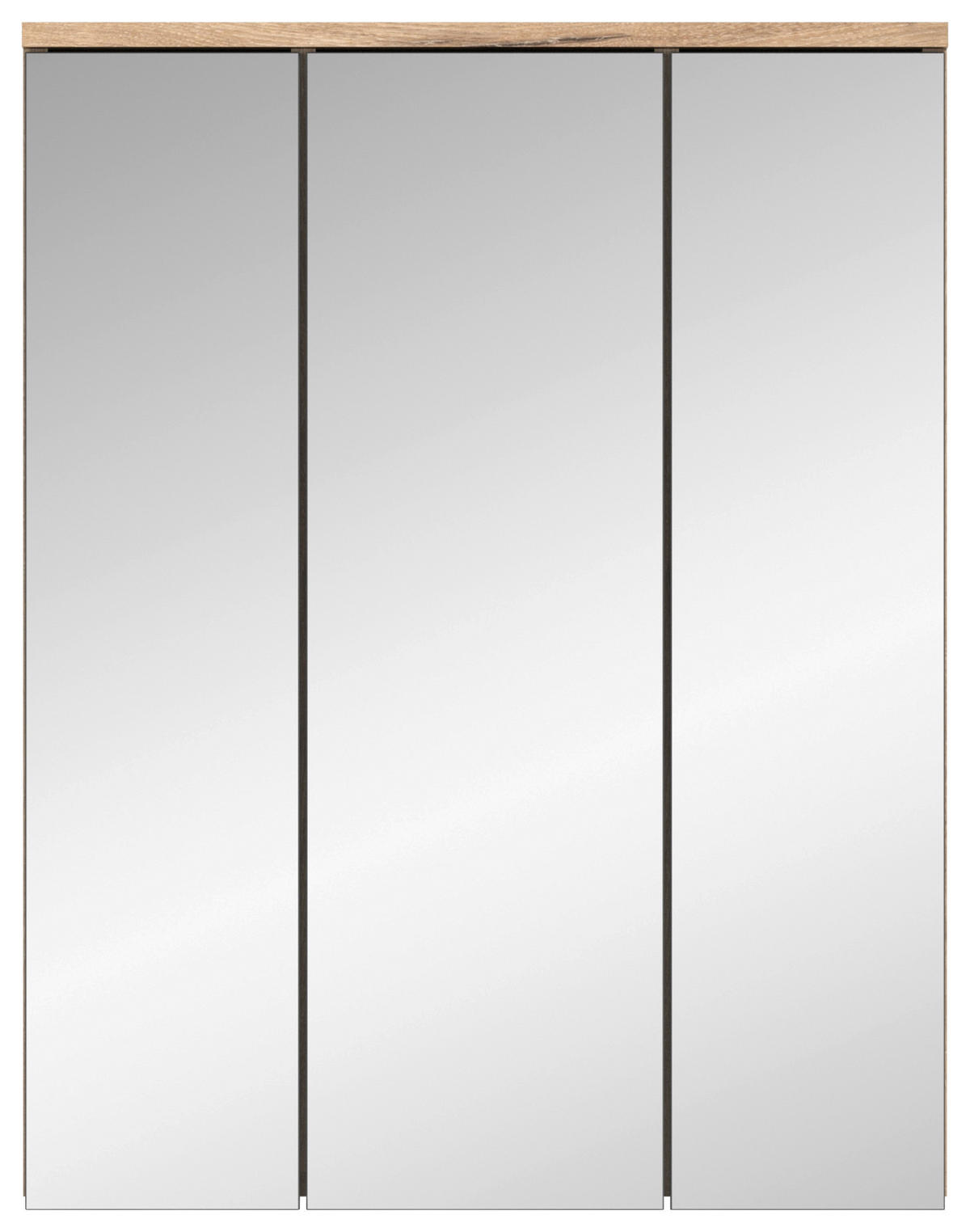 BADEZIMMER 4-teilig  in 97 cm  - Eichefarben/Schwarz, MODERN, Glas/Holzwerkstoff (97cm) - MID.YOU