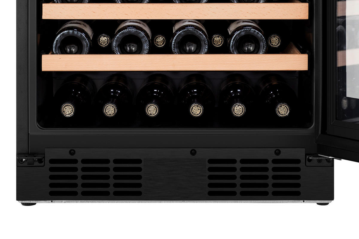 WEINKLIMASCHRANK RW3N122GSLF  - Schwarz, MODERN, Glas/Metall (59,5/81,9/57,5cm) - Hisense