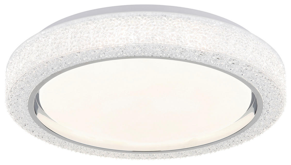 LED-DECKENLEUCHTE LIAMI 40/8 cm  - Weiß, Design, Kunststoff/Metall (40/8cm)
