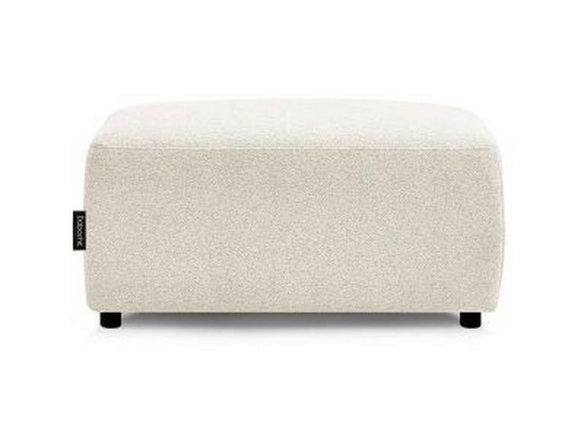 HOCKER ATILLA Flachgewebe Weiß  - Schwarz/Weiß, MODERN, Kunststoff/Textil (92/44/48cm)
