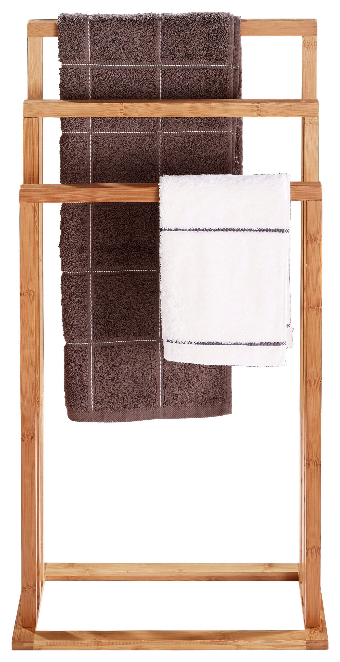 HANDTUCHHALTER Bambus Braun  - Braun, Basics, Holz (45/17.5/84cm)