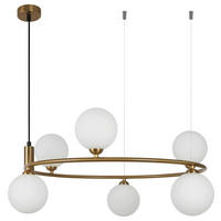 PENDELLEUCHTE 58/34-184 cm   - Messingfarben, Basics, Glas/Metall (58/34-184cm) - MAYTONI