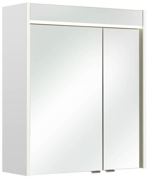 SPIEGELSCHRANK 60/70/20 cm  - Chromfarben/Weiß, KONVENTIONELL, Glas/Holzwerkstoff (60/70/20cm) - Pelipal
