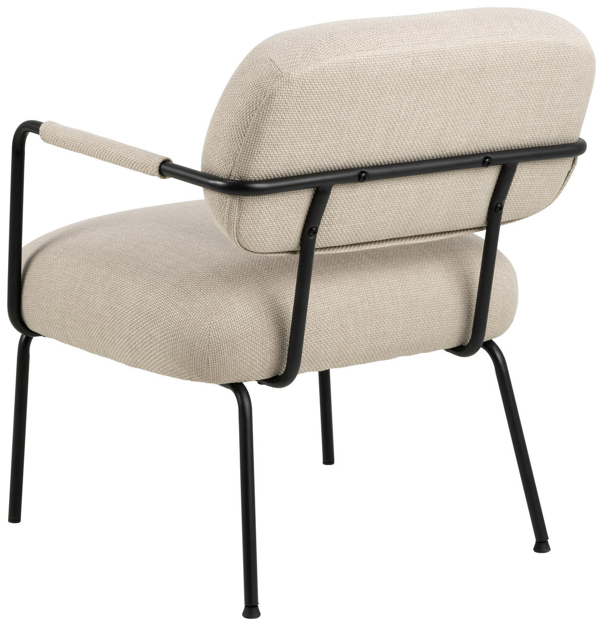 NASLANJAČ, tekstil bež  - črna/bež, Trend, kovina/tekstil (66/79,5/72cm) - MID.YOU