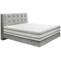 BOXSPRINGBETT 200/200 cm  in Hellgrau  - Hellgrau, KONVENTIONELL, Holz/Textil (200/200cm) - Dieter Knoll