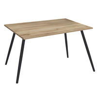 PISAĆI STOL  crna, hrast medunac  metal, drvni materijal  - hrast medunac/crna, Moderno, drvni materijal/metal (138/50/70cm) - MID.YOU