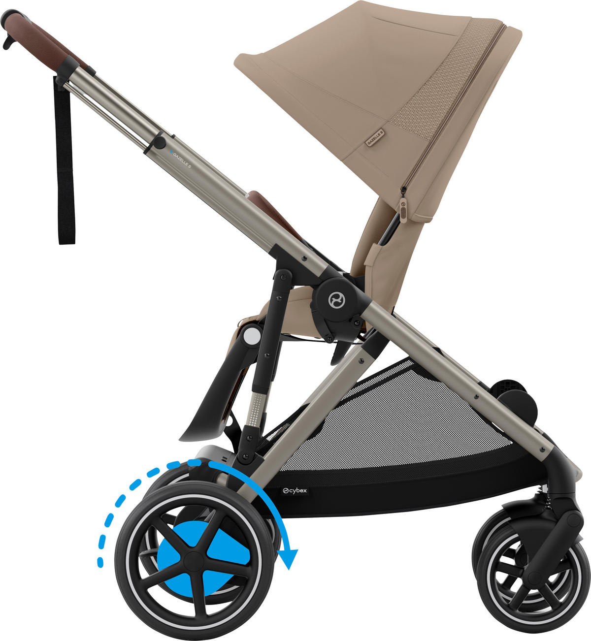 KINDERWAGEN  EGAZELLE S  Almond Beige  - Taupe, Basics, Kunststoff/Metall (94.5/66/100cm) - cybex GOLD