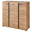 HIGHBOARD  in 124/120/42 cm  - Eschefarben/Schwarz, Design, Holz/Holzwerkstoff (124/120/42cm) - Linea Natura