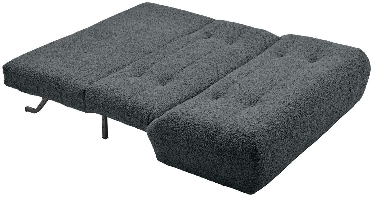 SCHLAFSOFA Teddystoff Anthrazit  - Anthrazit/Schwarz, KONVENTIONELL, Kunststoff/Textil (150/85/100cm) - Carryhome