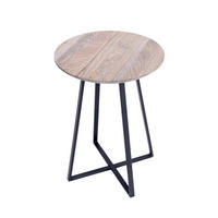 BEISTELLTISCH in Holz, Metall  - Eiche grau/Schwarz, Natur, Holz/Metall (40/55cm)