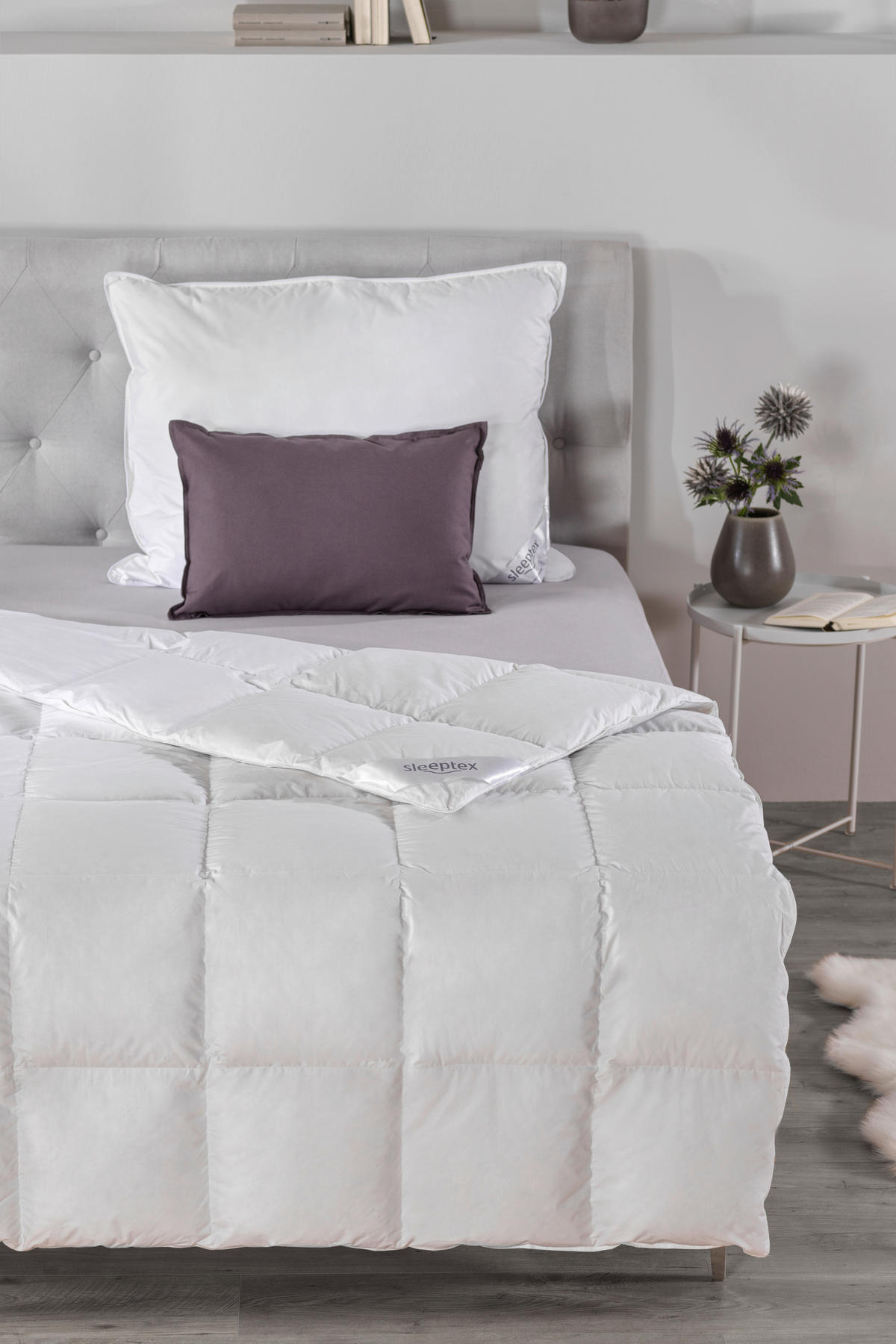 CELOROČNÁ PRIKRÝVKA, 140/200 cm, páperie - biela, Basics, textil (140/200cm) - Sleeptex