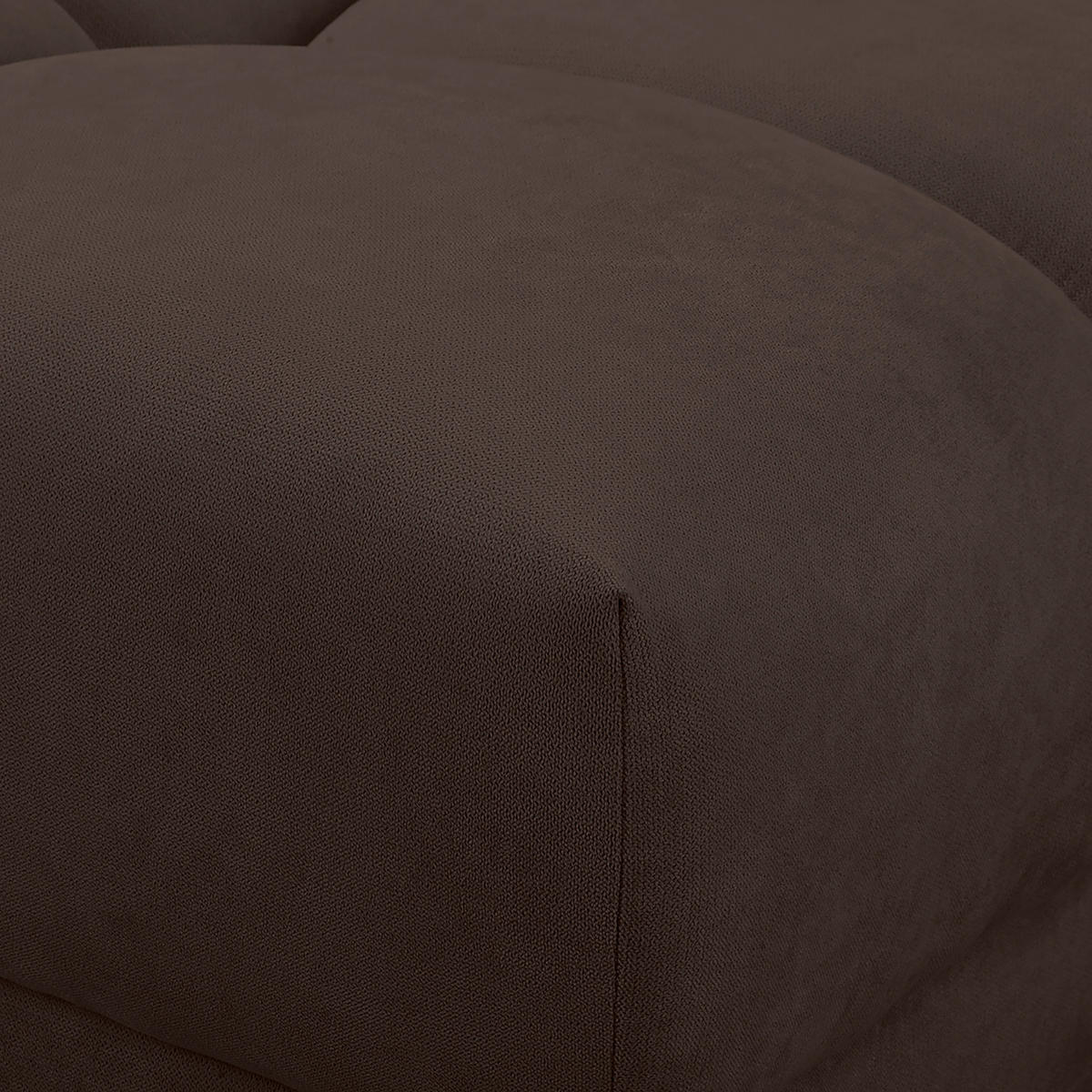 ECKSOFA in Mikrofaser Braun  - Silberfarben/Braun, Design, Textil/Metall (256/175cm) - Livetastic