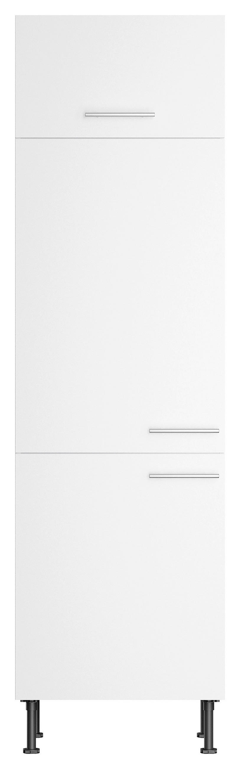 GERÄTEUMBAUSCHRANK 60/211,8/58,1 cm  in Weiß  - Edelstahlfarben/Weiß, Basics, Holzwerkstoff/Metall (60/211,8/58,1cm) - Optifit