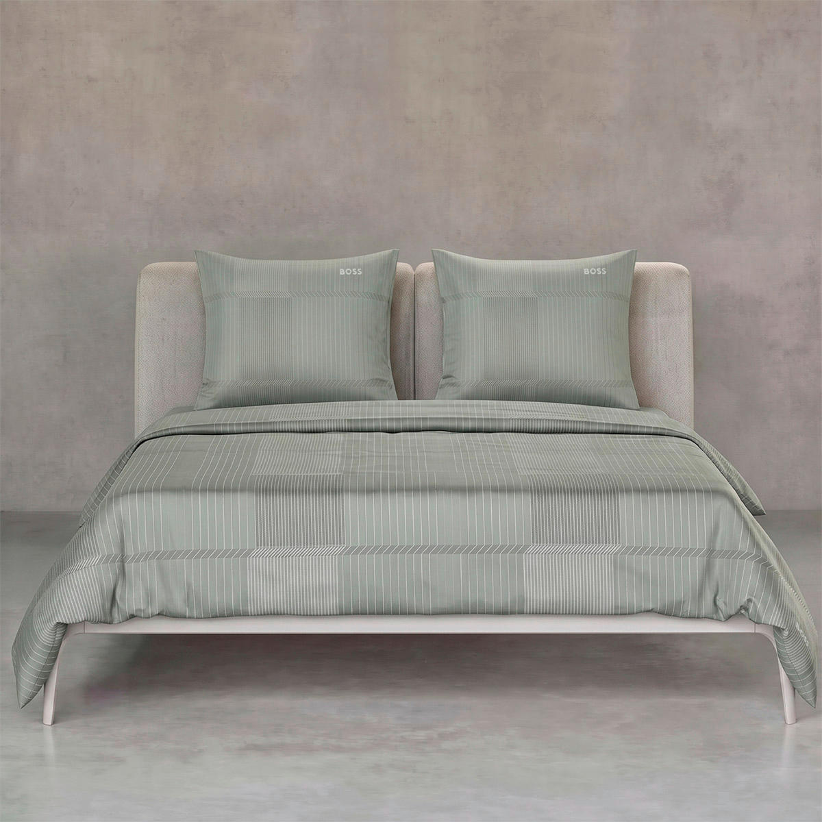 BETTWÄSCHESET 2-teilig Tennis Stripes 160/210 cm  - Salbeigrün, Design, Textil (160/210cm) - Hugo Boss