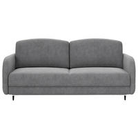 SCHLAFSOFA Chenille Dunkelgrau  inkl. Rückenkissen, Bettkasten, Schlaffunktion, Rücken echt  - Dunkelgrau/Schwarz, KONVENTIONELL, Textil/Metall (215/95/85cm) - Milino