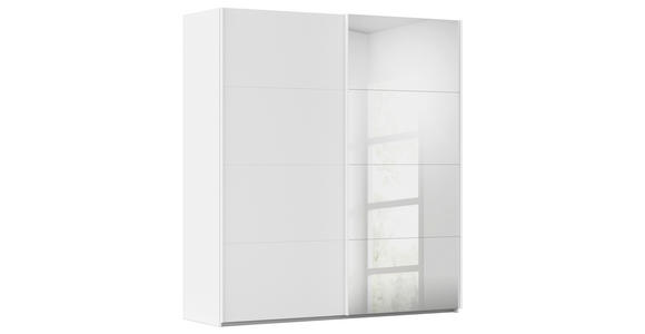 SCHWEBETÜRENSCHRANK  in Weiß  - Weiß, Design, Glas/Holzwerkstoff (201/223/68cm) - Novel