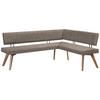 ECKBANK 180/170 cm  in Hellbraun, Wildeiche  - Wildeiche/Hellbraun, Design, Holz/Textil (180/170cm) - Venda