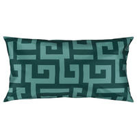 KISSENBEZUG-SET Mila 40/80 cm  - Petrol/Grün, Basics, Textil (40/80cm) - Bio:Vio