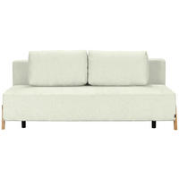 SCHLAFSOFA  mit Stoffauswahl, Liegefunktion, Schlafen auf Sitzhöhe Teddystoff Weiß  - Naturfarben/Weiß, Design, Holz/Textil (211/88/102cm) - Niels Andersson