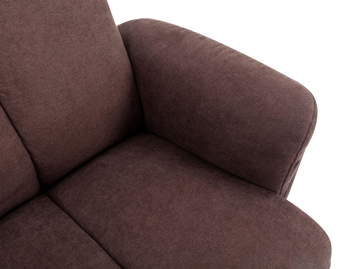 RELAXSESSELSET Chenille    - Chromfarben/Braun, KONVENTIONELL, Textil/Metall (80/113/84cm) - MID.YOU