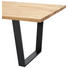ESSTISCH Wildeiche massiv Eichefarben, Schwarz - Eichefarben/Schwarz, KONVENTIONELL, Holz/Metall (200/100/78cm) - Voleo