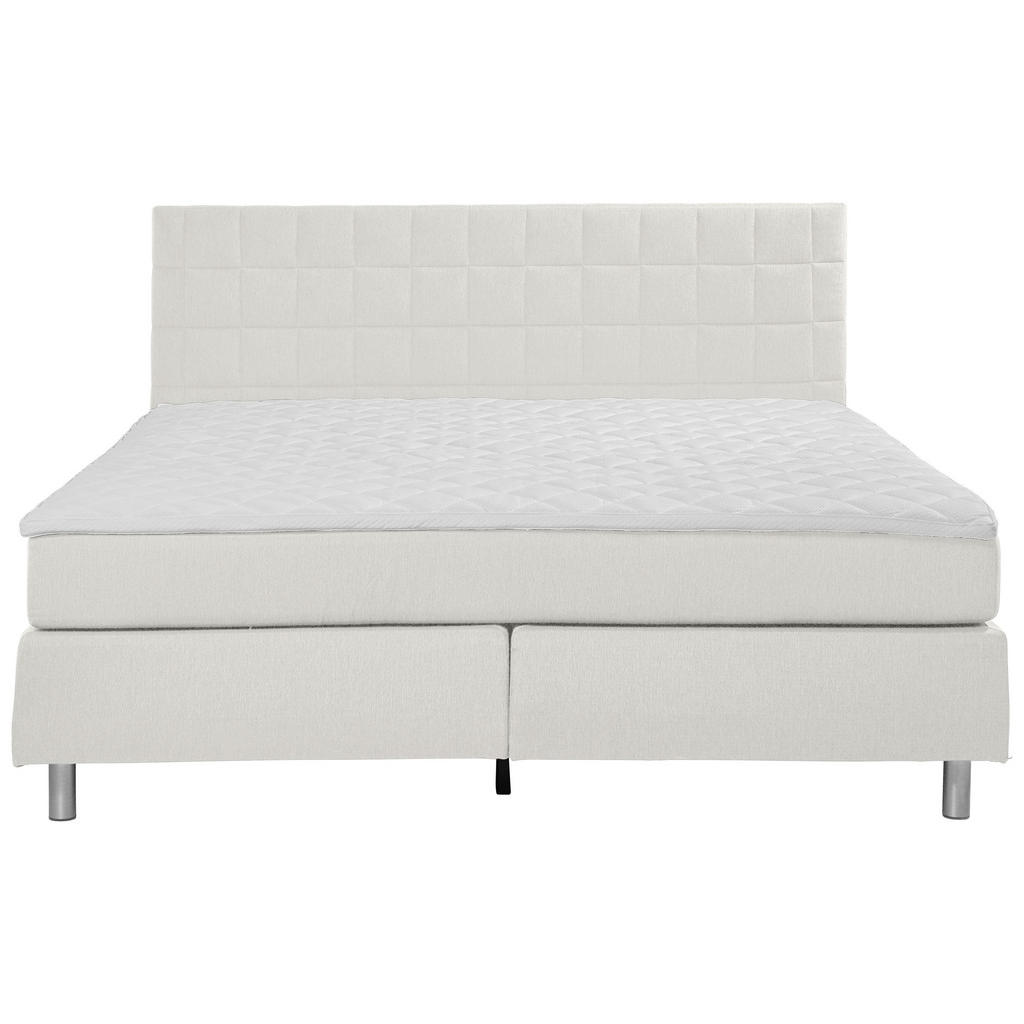 Thumbnail - Carryhome Boxspringbett, Beige, Textil, H3, 7-Zonen, Höhe ca. 17 cm, 180x200 cm, Topper durchgehend, Matratze in verschi...