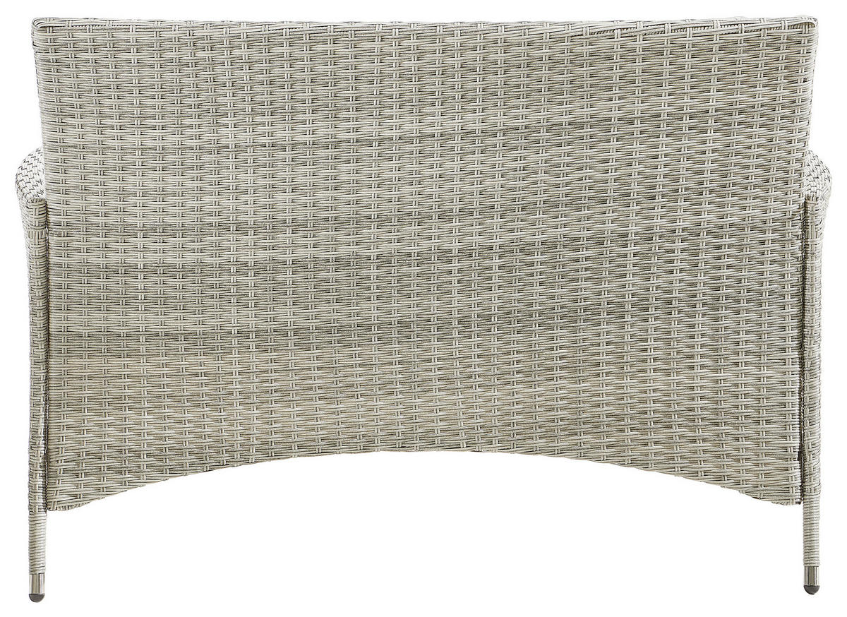 JEDÁLENSKÁ TERASOVÁ SÚPRAVA 4-dielne, kov, plast, sklo, textil - sivá, Modern, kov/textil (262/129/88cm) - Ambia Garden