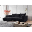 ECKSOFA  in Cord Schwarz  208/322 cm  - Schwarz, MODERN, Holz/Textil (208/322cm) - Carryhome