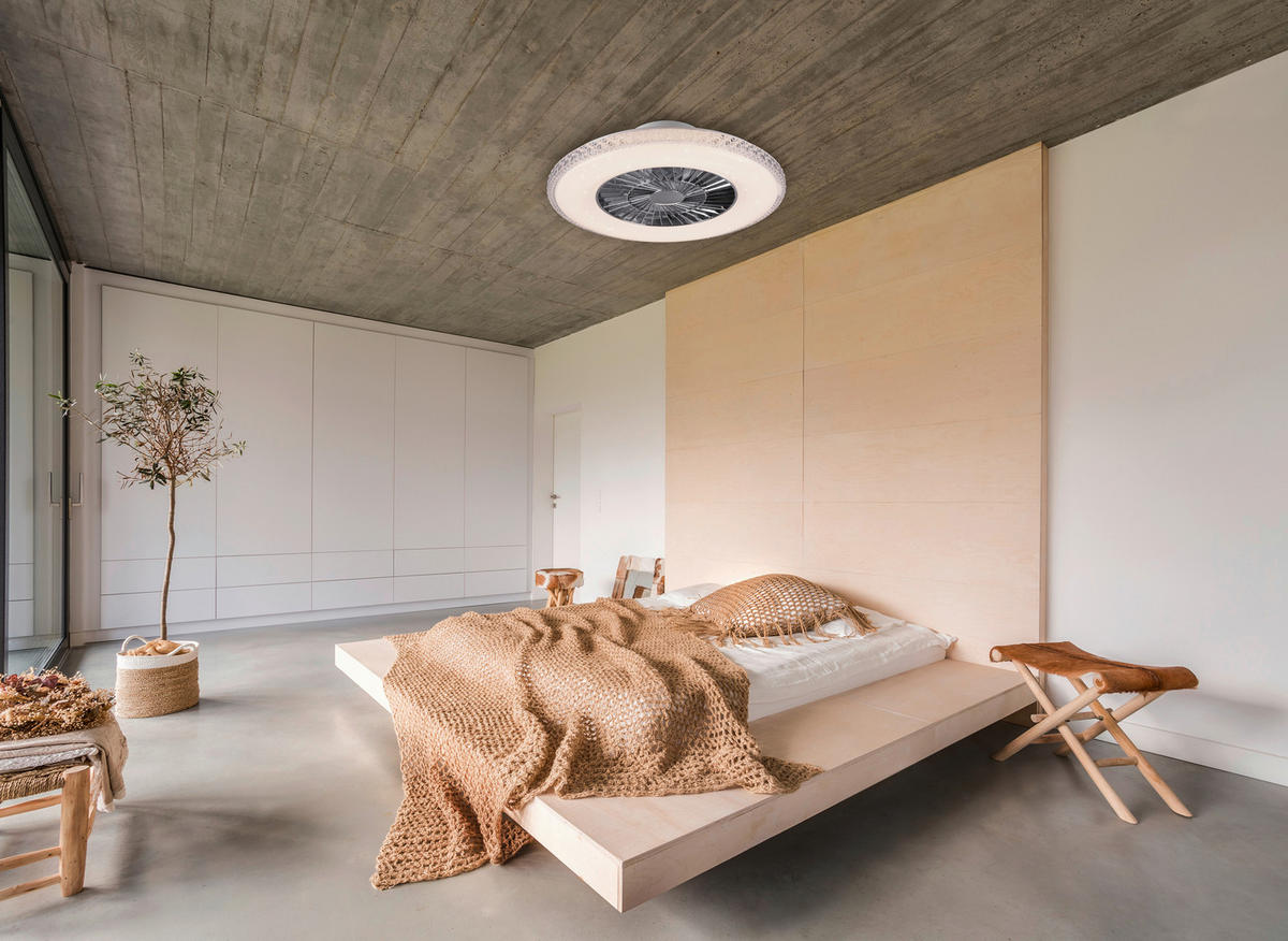DECKENVENTILATOR  60/18 cm    - Chromfarben/Weiss, Trend, Kunststoff (60/18cm)