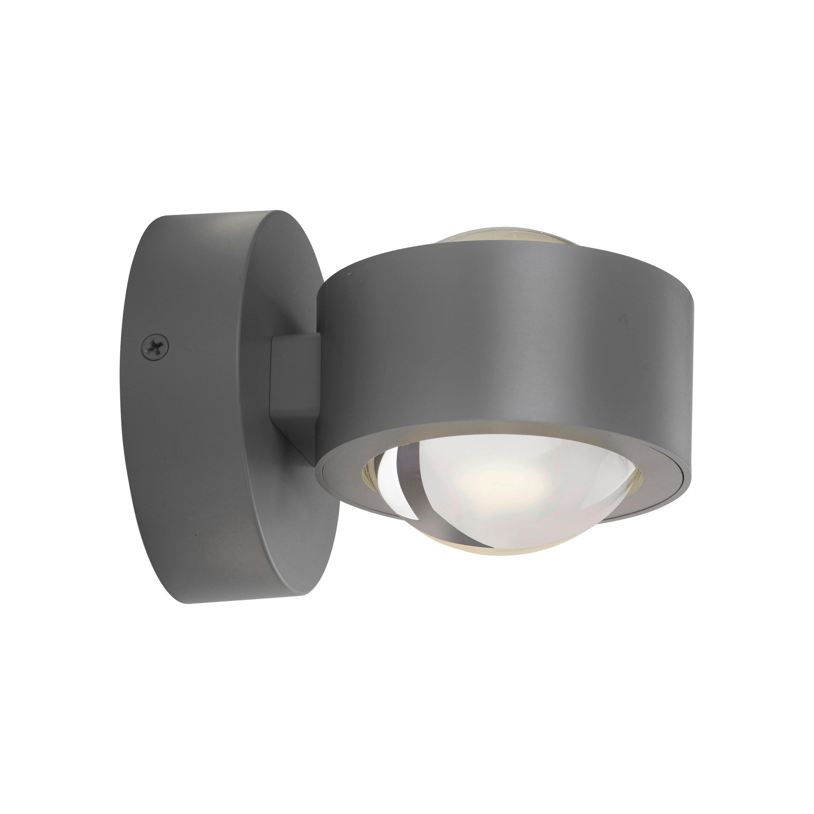 LED-WANDLEUCHTE SW CHIA 12,4/9/9 cm   - Silberfarben, Design, Kunststoff/Metall (12,4/9/9cm) - Schöner Wohnen